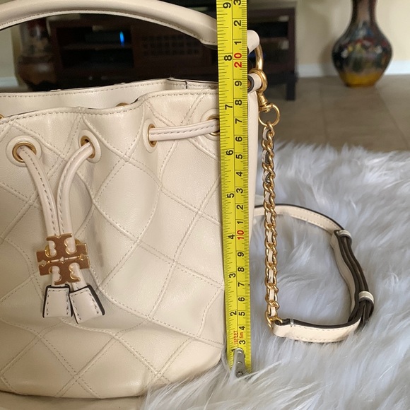 Tory Burch Mini Fleming soft bucket bag New Cream - Picture 13 of 17